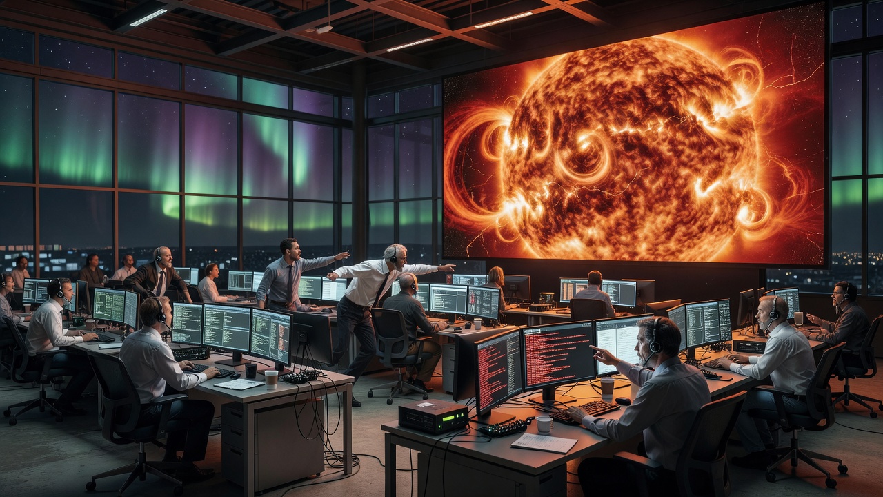 Solar Flare Disrupts Global Satellite Networks